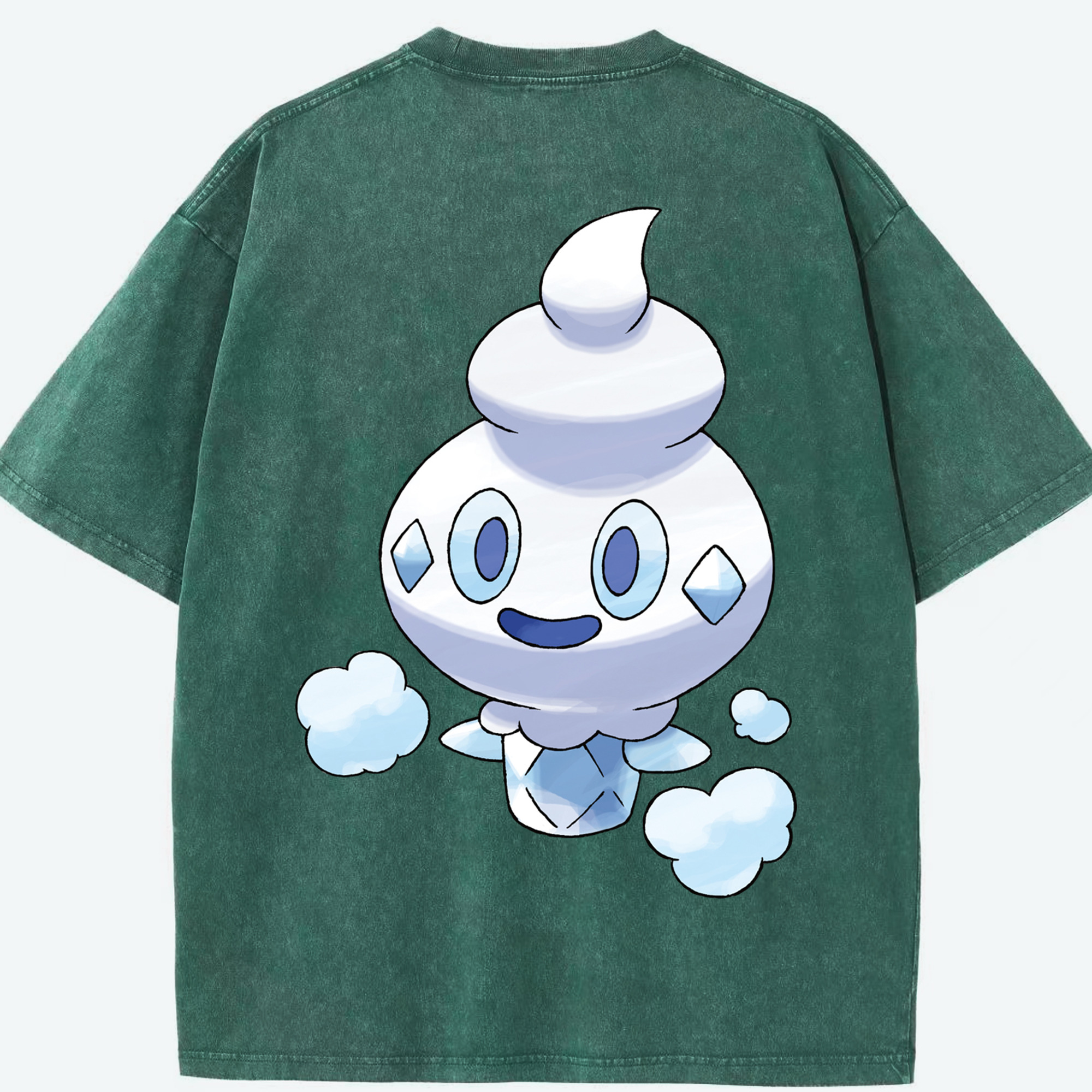 （画像用） ポケットモンスター Pokémon 綿100% ヴィンテージ風 半袖Tシャツ（背面プリント）